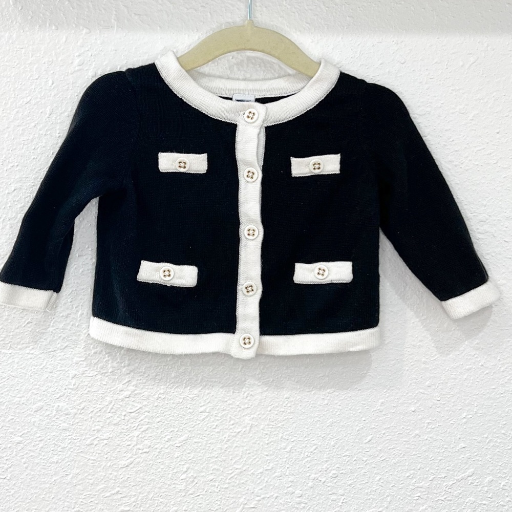 Janie and Jack Black and White Kids Sweater